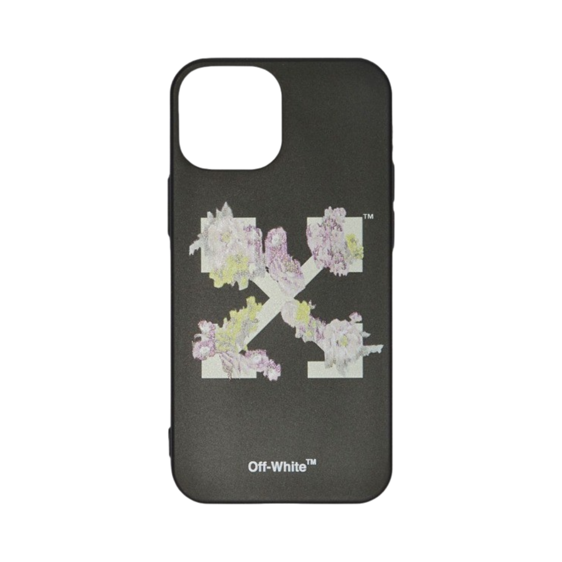 OWPA056F22PLA0021084 Off-White Flowers Arrow iPhone 13 Mini Case Black
