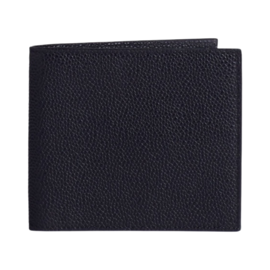 MAW023A-00198-001 Thom Browne Pebble Grain Bill Fold Wallet Black