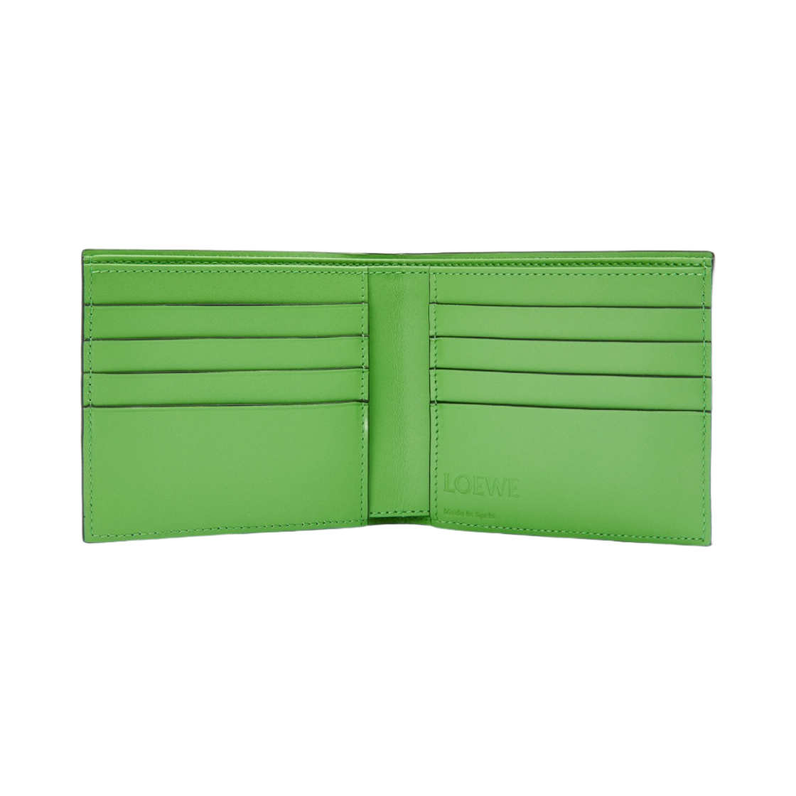 로에베 시그니쳐 반지갑 카프스킨 애플 그린 딥 네이비(Loewe Signature Bi-Fold Wallet in Calfskin Apple Green Deep Navy) - 2