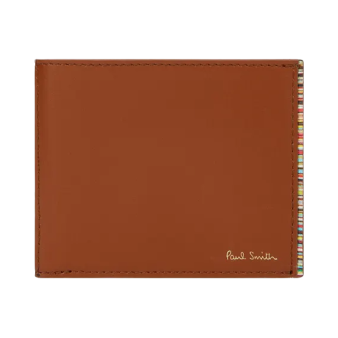 폴 스미스 시그니쳐 스트라이프 트림 컴팩트 빌폴드 월렛 탄(Paul Smith Signature Stripe Trim Compact Billfold Wallet Tan)