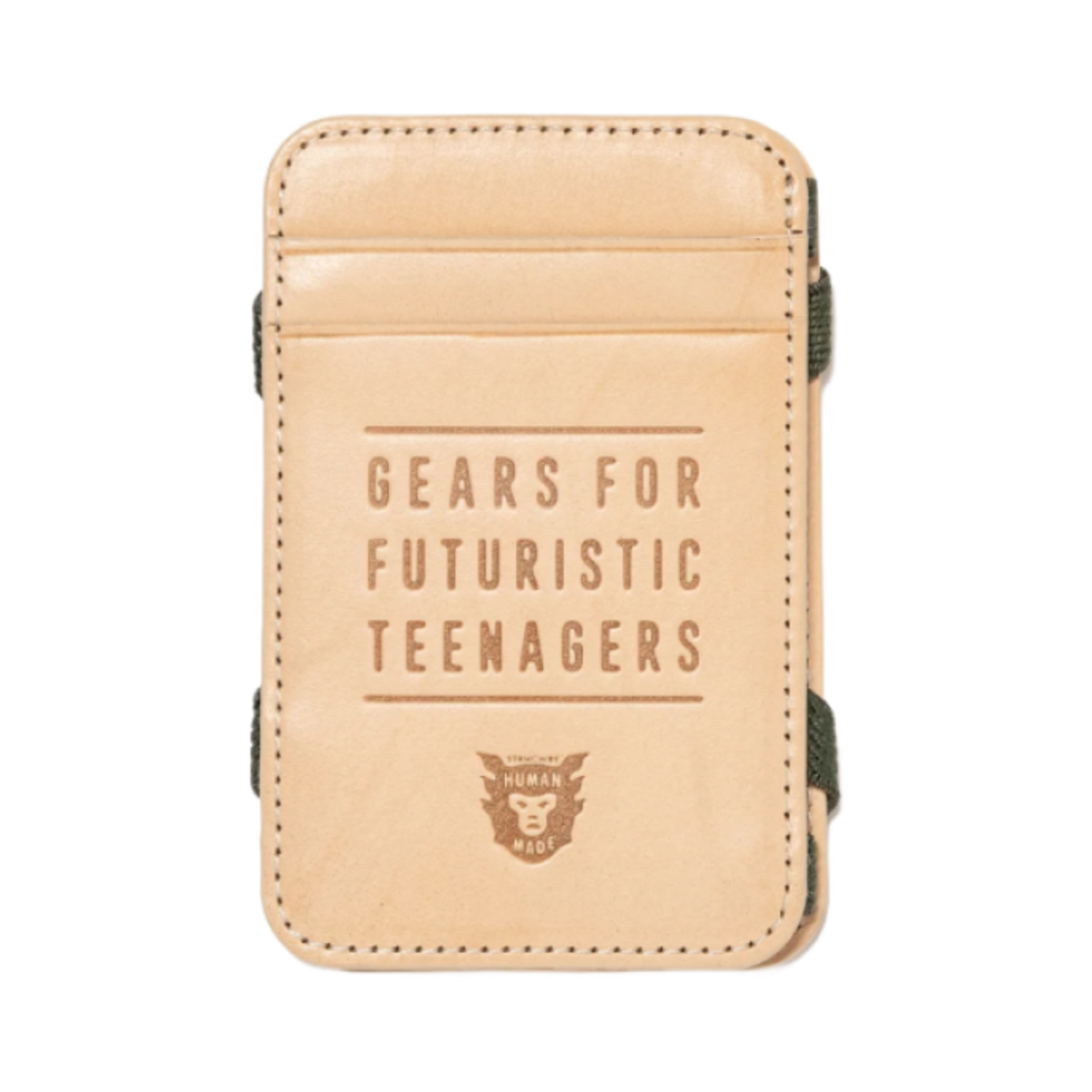 HM28GD059 Human Made Leather Card Case Beige