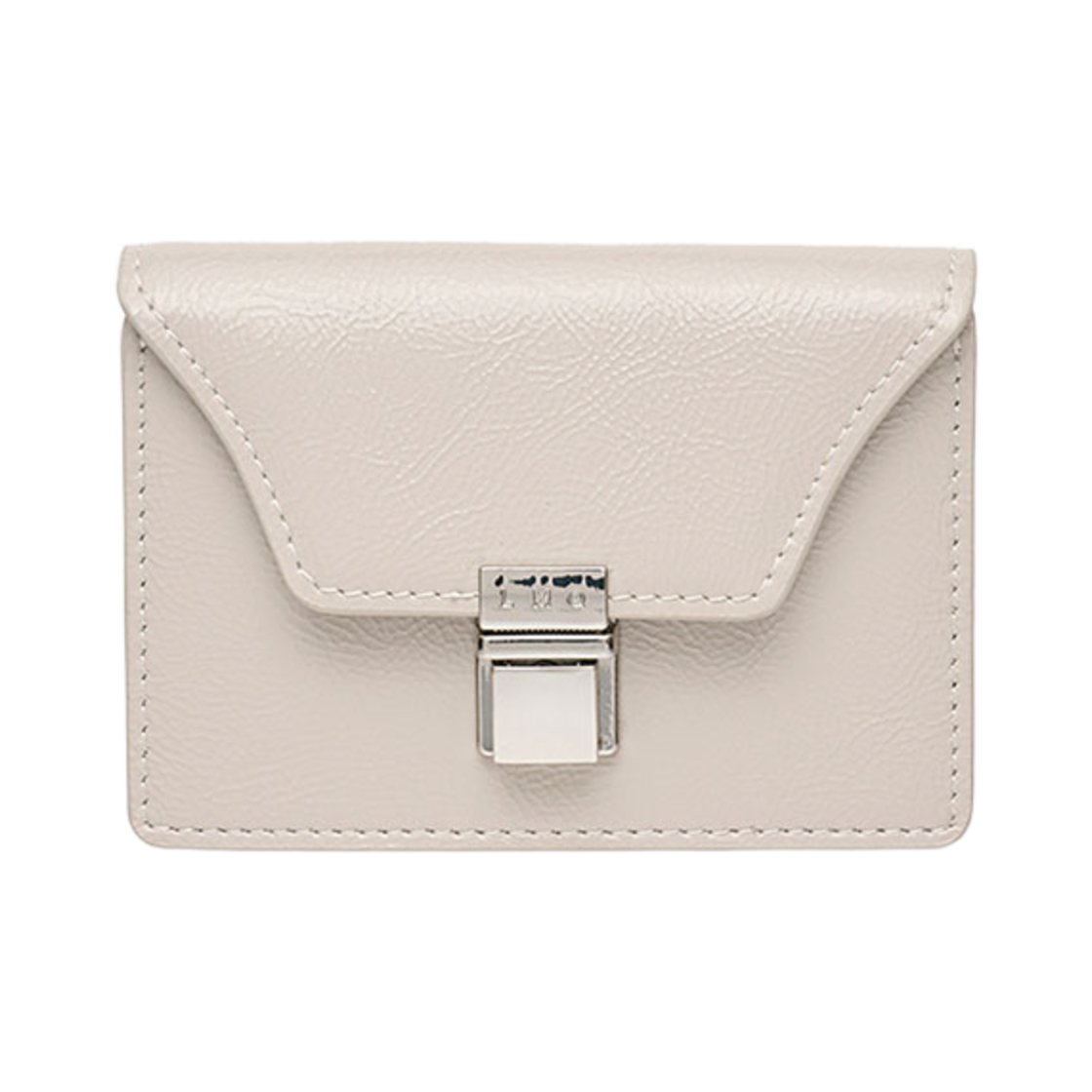 L08A7170495 Lemasque Modic Buckle 3 Layer Accordion Card Wallet Warmgray