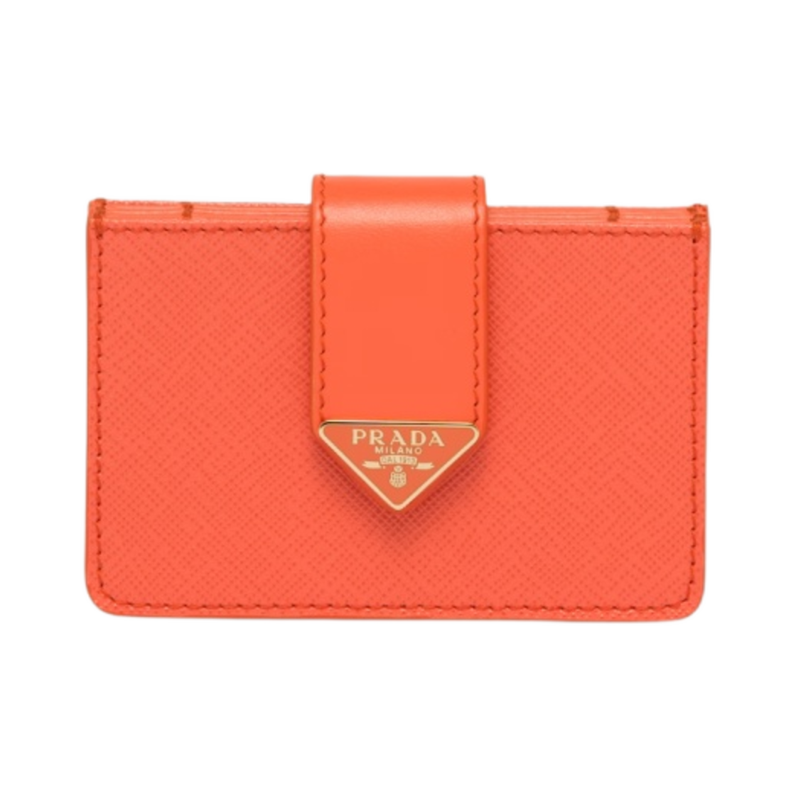 프라다 사피아노 레더 카드 홀더 오렌지(Prada Saffiano Leather Card Holder Orange) - 1