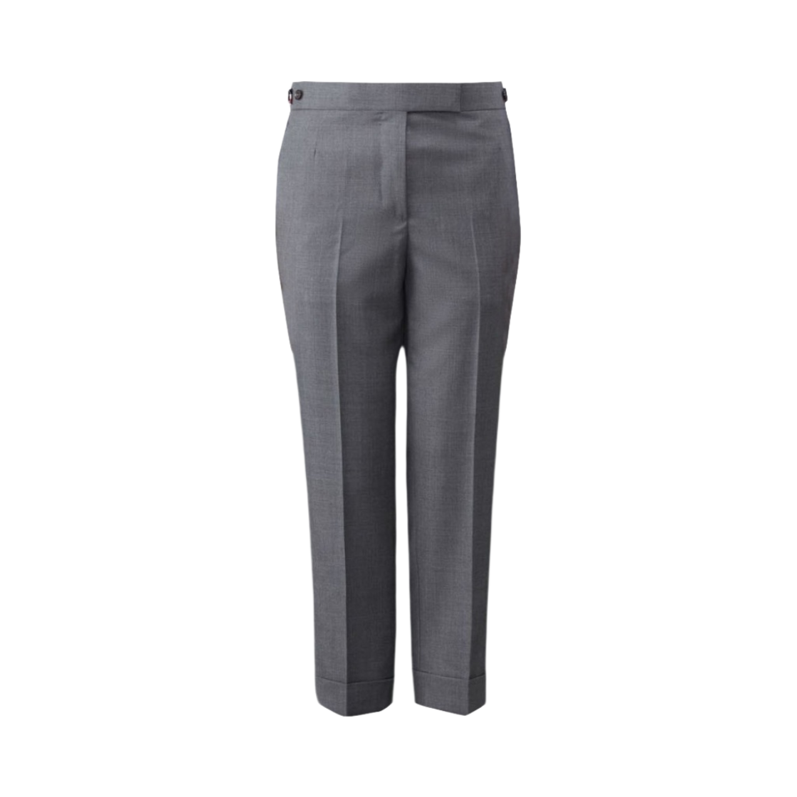 FTC392A-00626-035 (W) Thom Browne Twill Low Rise Slim Trousers Medium Grey