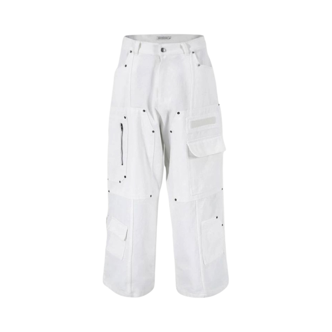 - Nos Couleurs x Koin x Llud Rivet Carpenter Pants White