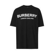 Burberry Logo Print Cotton T-Shirt Black