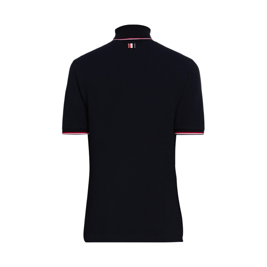 톰브라운 크래식 피케 스트라이프 숏슬리브 터틀넥 네이비(Thom Browne Classic Pique Stripe Short Sleeve Turtleneck Navy) - 2