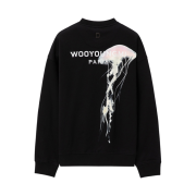 Wooyoungmi Luminous Jellyfish Back Logo Sweatshirt Black - 24SS