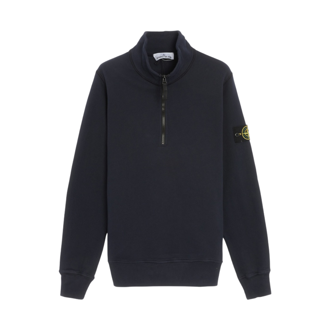 771561920-V0020 Stone Island 61920 Brushed Cotton Garment Dyed Half Zip Sweatshirt Navy Blue - 22FW