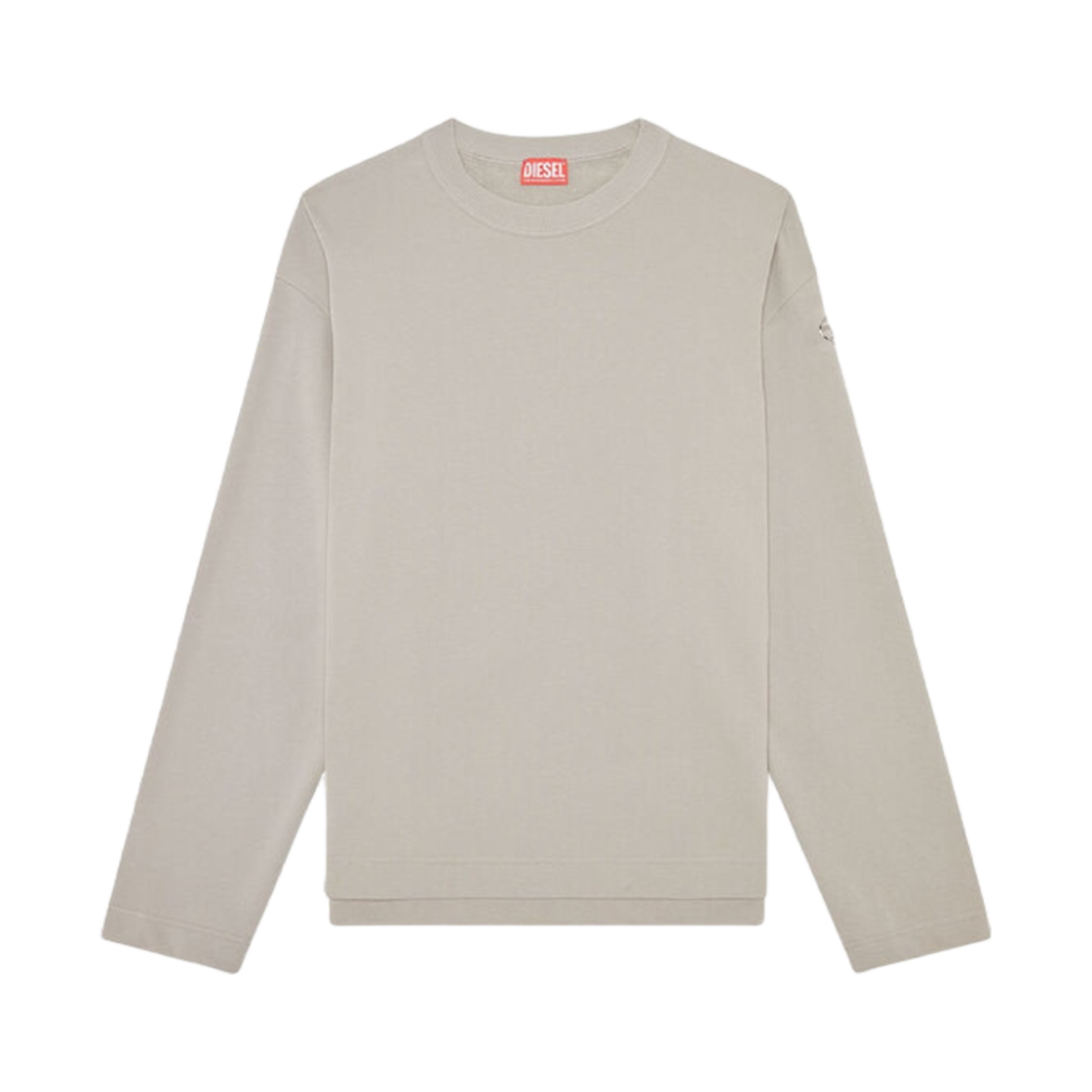 A098570IAJH-9BX Diesel Oversized Sweatshirt with Metallic Logo Grey