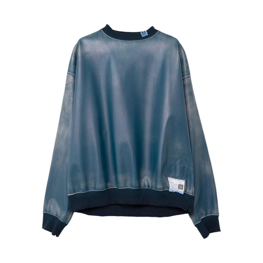 메종 미하라 야스히로 신세틱 레더 풀오버 네이비(Maison Mihara Yasuhiro Synthetic Leather Pullover Navy) - 1