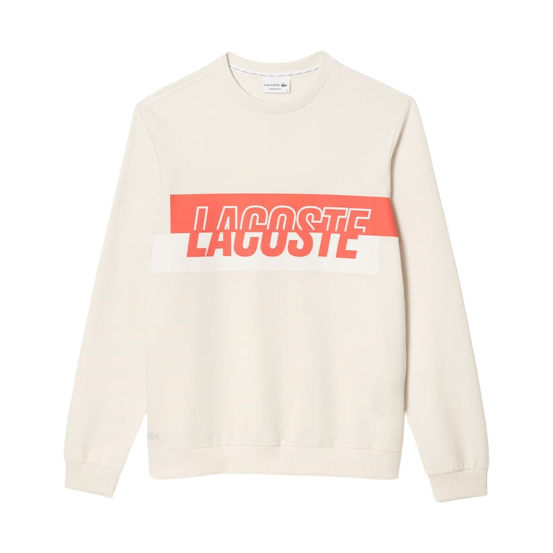 라코스테 로고 플리스 스웨트셔츠 베이지(Lacoste Logo Fleece Sweatshirt Beige) - 1