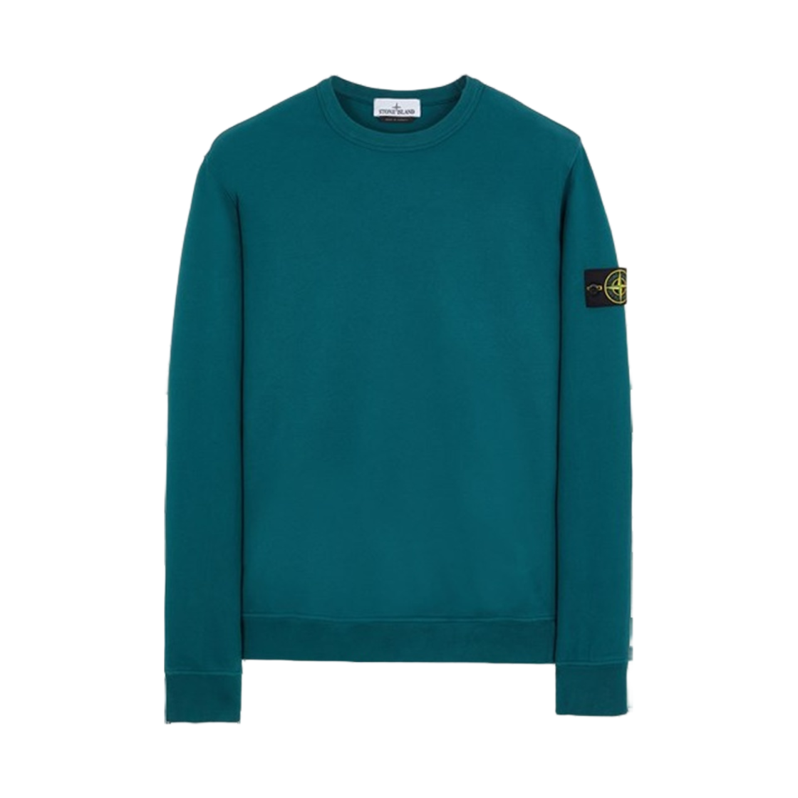 791562420-V0057 Stone Island 62420 Brushed Cotton Fleece Garment Dyed Crewneck Sweatshirt Dark Teal Green - 23FW