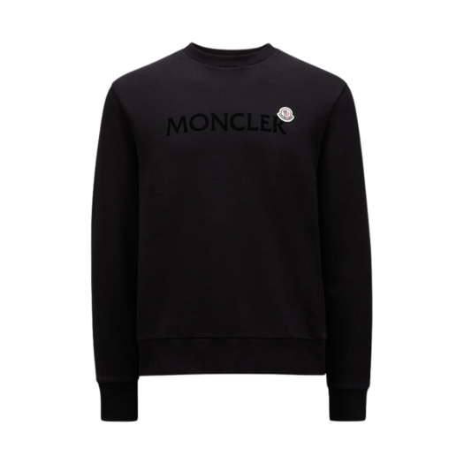 J2-091-8G00039-809KR-999 Moncler Logo Patch Sweatshirt Black - 24FW