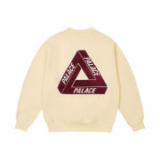 Palace Chenille Tri-Ferg Crew Soft White - 24FW