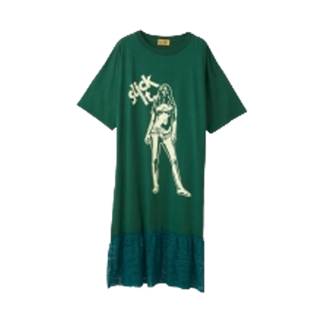 (W) 히스테릭 글래머 슬릭 잇 드레스 그린((W) Hysteric Glamour Slick It Dress Green) - 1