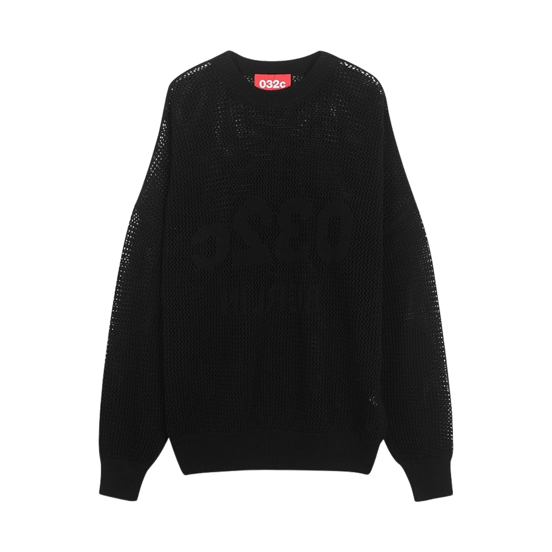 032c 셀피 레이스 니트 스웨터 블랙(032c Selfie Lace Knit Sweater Black)