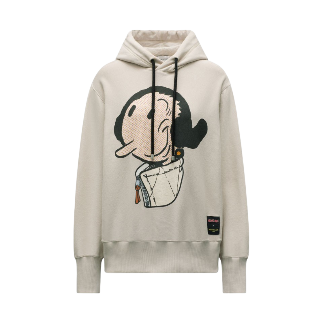 (W) 몽클레르 올리브 오일 모티프 후드 크림 - 22FW((W) Moncler Olive Oyl Motif Hoodie Cream - 22FW) - 1