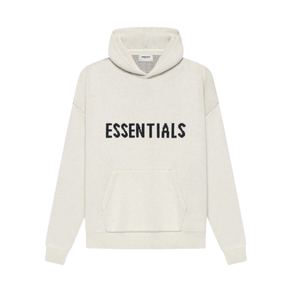 에센셜 니트 풀오버 후드 크림 - 21SS
