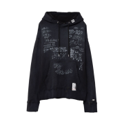 Maison Mihara Yasuhiro Distressed Hoodie Black