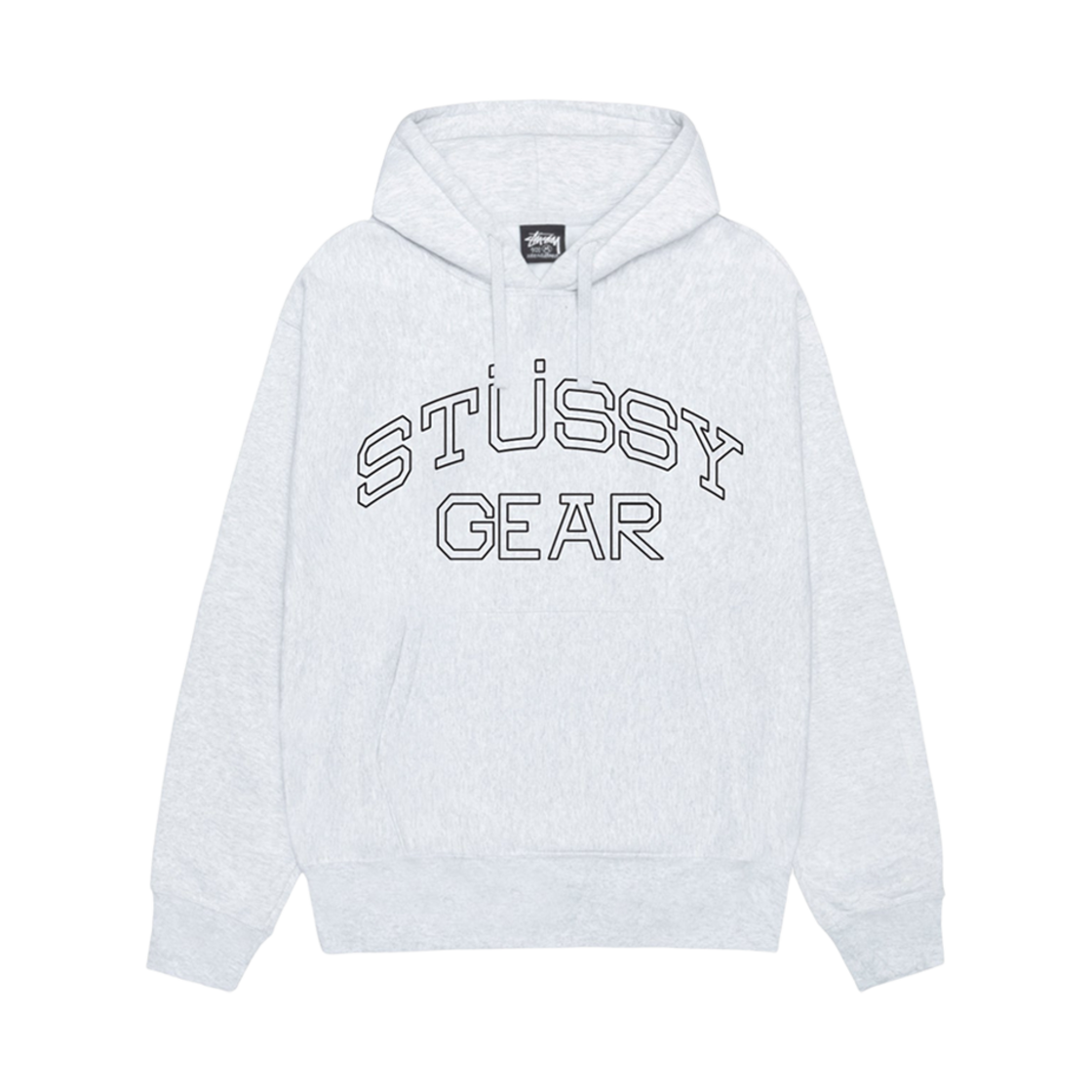 스투시 기어 후드 애쉬 헤더