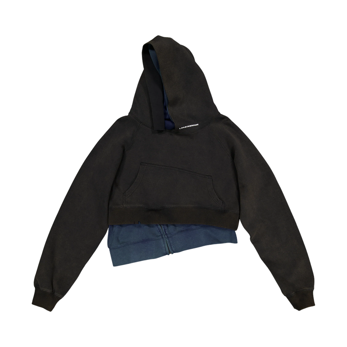 LR241TSWHO01 (W) Loadingroom Ariella Strange Hoodie Washed Black