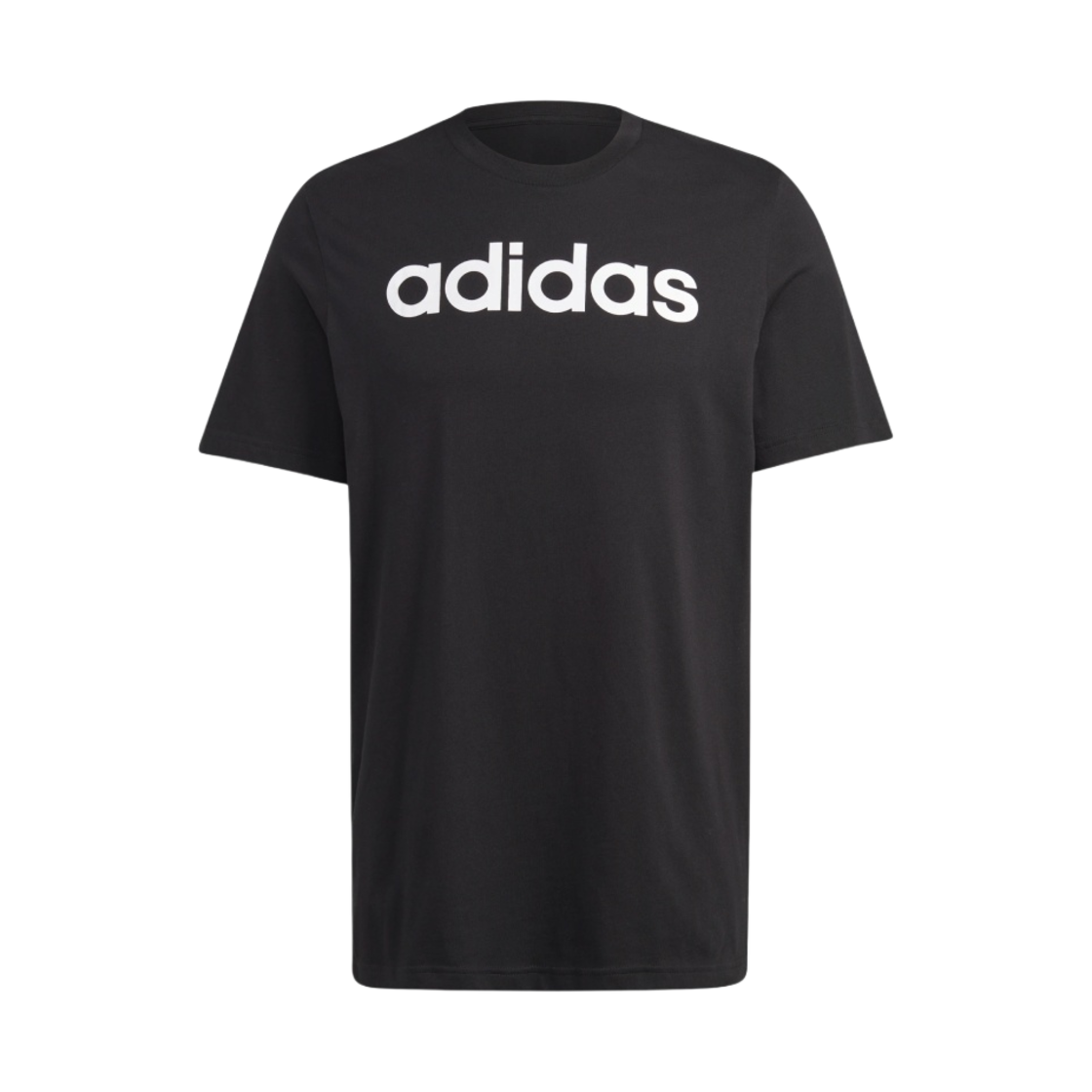 IC9274 Adidas Essentials Single Jersey Linear Embroidered Logo T-Shirt Black - KR Sizing