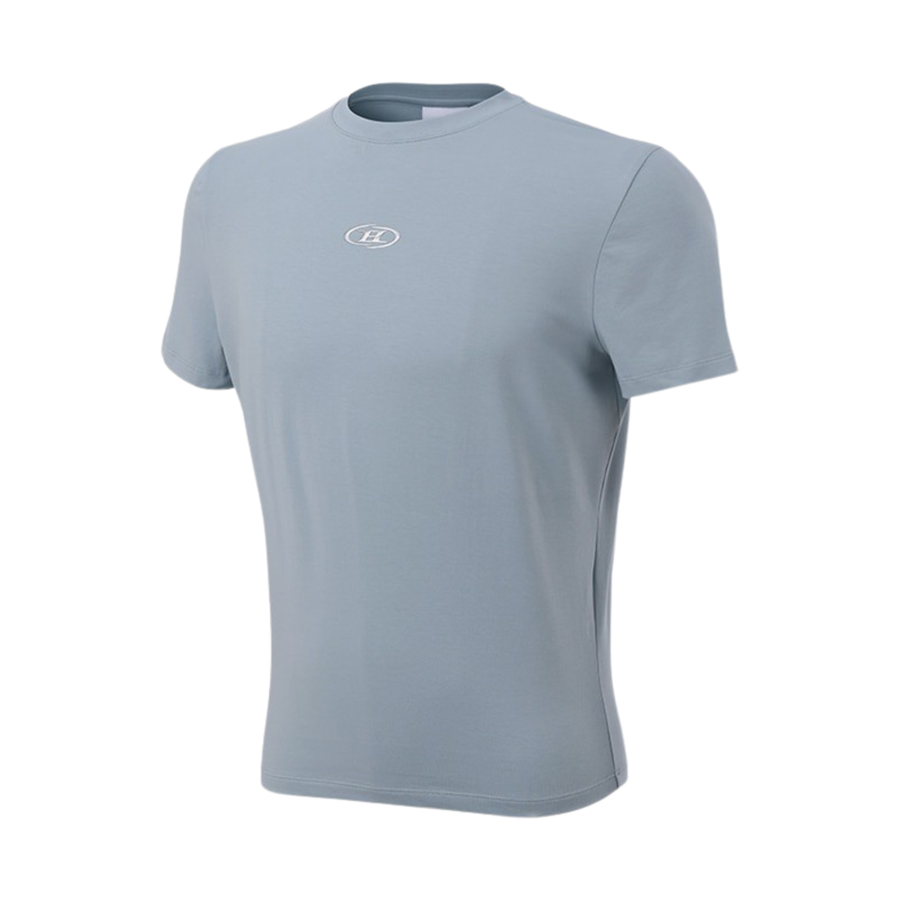 본투윈 실버 B 로고 머슬핏 티셔츠 스카이 블루(BORN TO WIN Silver B Logo Muscle Fit T-Shirts Sky Blue)