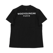 (W) Wooyoungmi Cotton Back Logo T-Shirt Black - 24SS