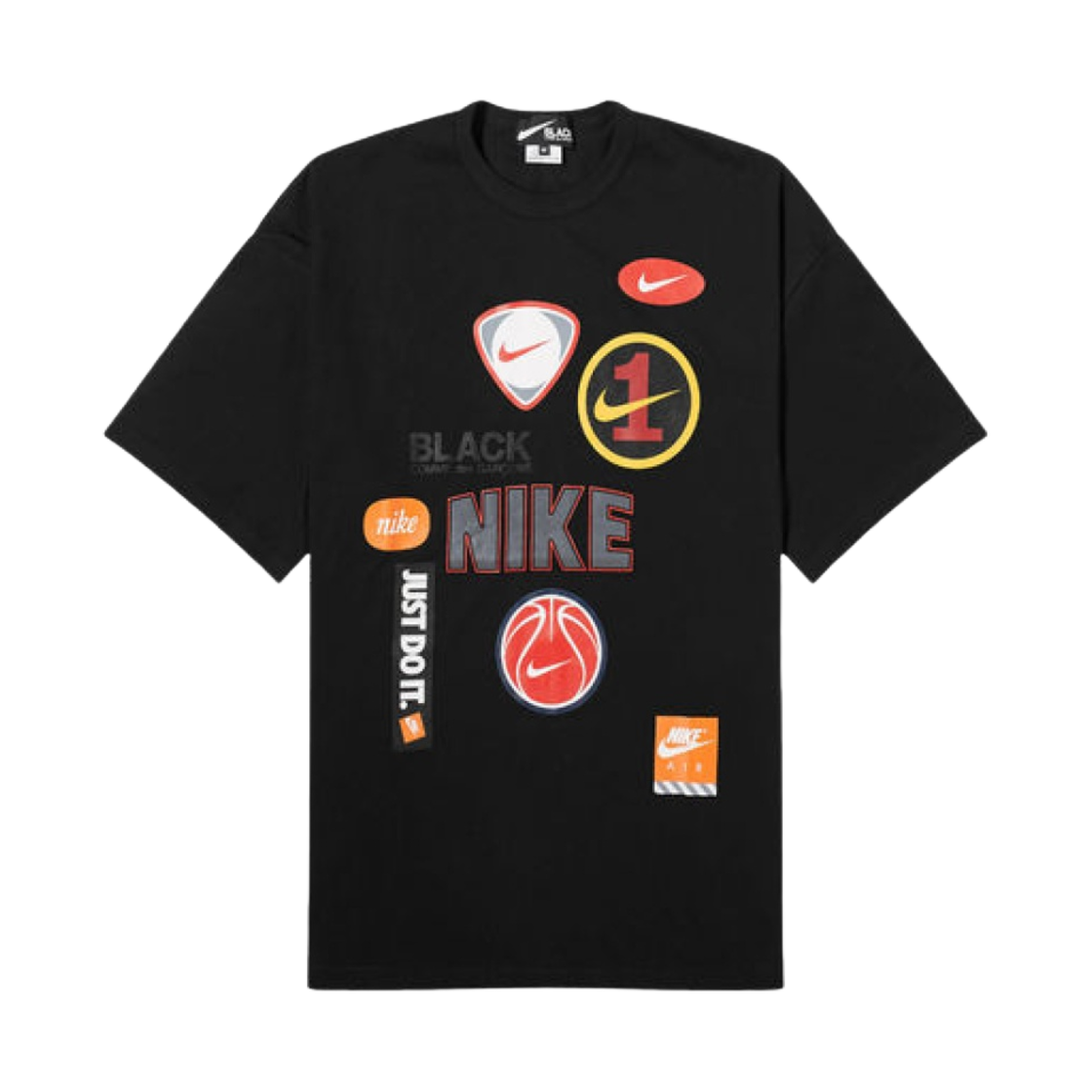 블랙 꼼데가르송 x 나이키 티셔츠 블랙(Black Comme des Garcons x Nike T-Shirt Black)