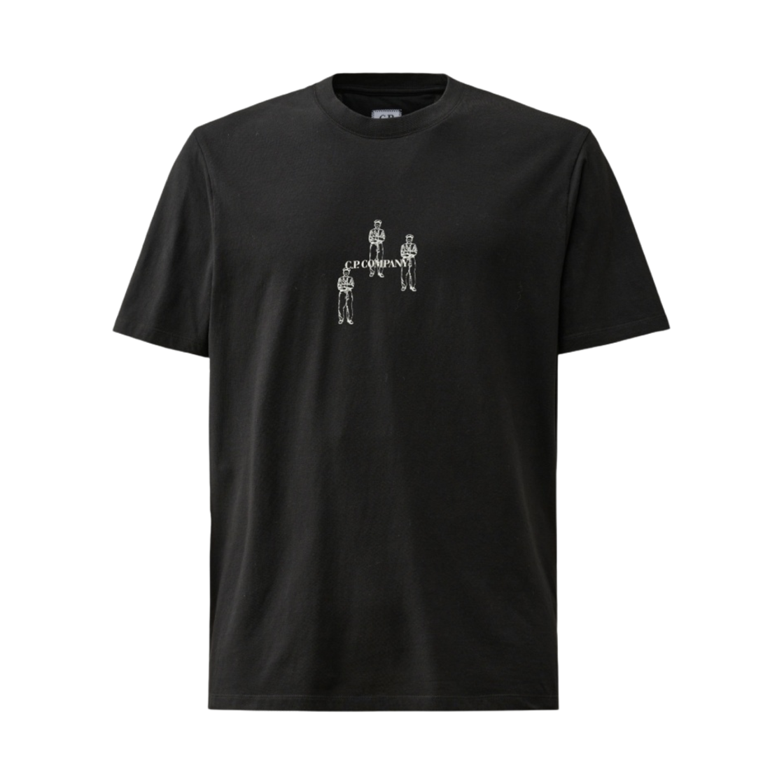 16CMTS143A006586W999 C.P. Company 30/1 Jersey Relaxed Graphic T-Shirt Black - 24SS