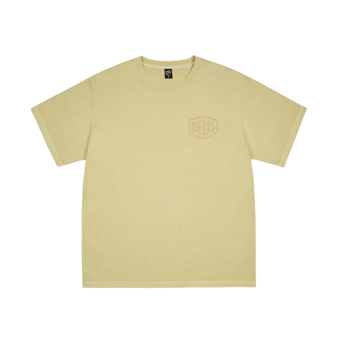 D252UTS015-040 Deus Ex Machina Dyed Seoul College Address T-Shirt Yellow