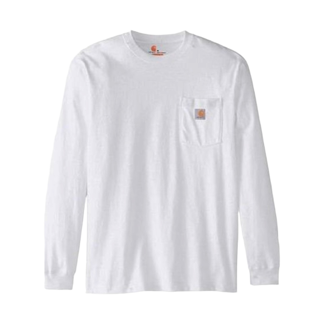 K126-WHT Carhartt Loose Fit Heavyweight Tall Long Sleeve Pocket T-Shirt White