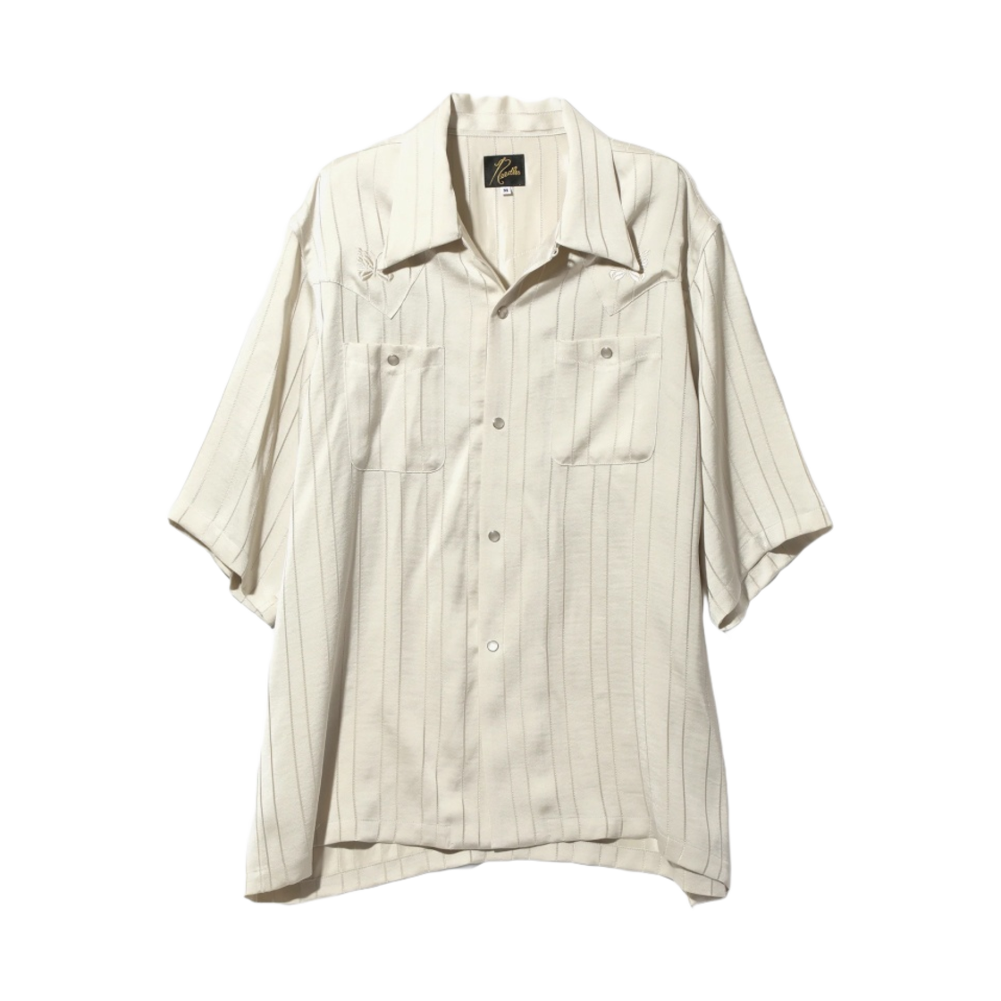OT202A Needles S/S Cowboy One-Up Shirt TA/CU/PE Georgette Beige