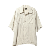 Needles S/S Cowboy One-Up Shirt TA/CU/PE Georgette Beige