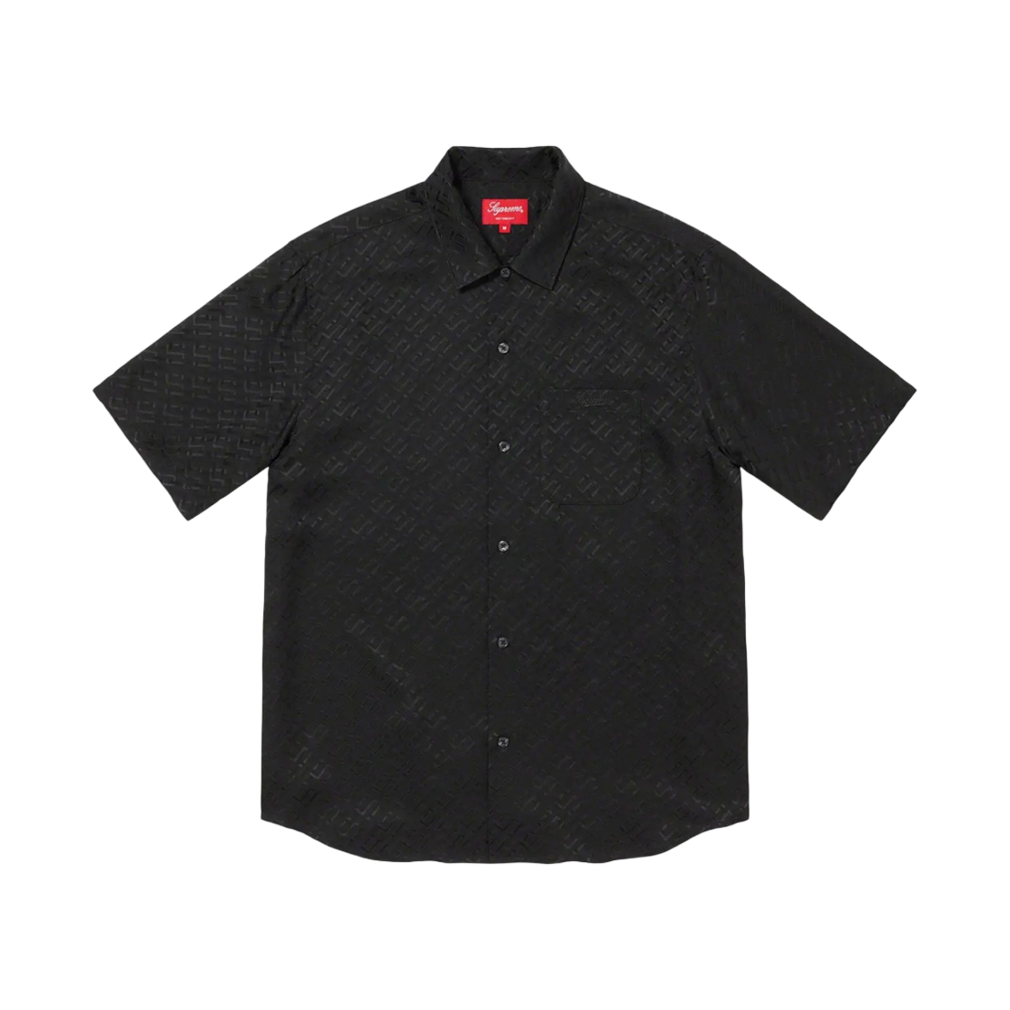슈프림 체인 스티치 시폰 숏슬리브 셔츠 블랙 | Supreme | KREAM