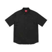 Supreme Tonal Monogram Silk S/S Shirt Black - 22SS
