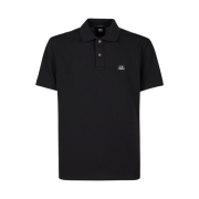 C.P. Company Stretch Piquet Polo Shirt Black - 23SS