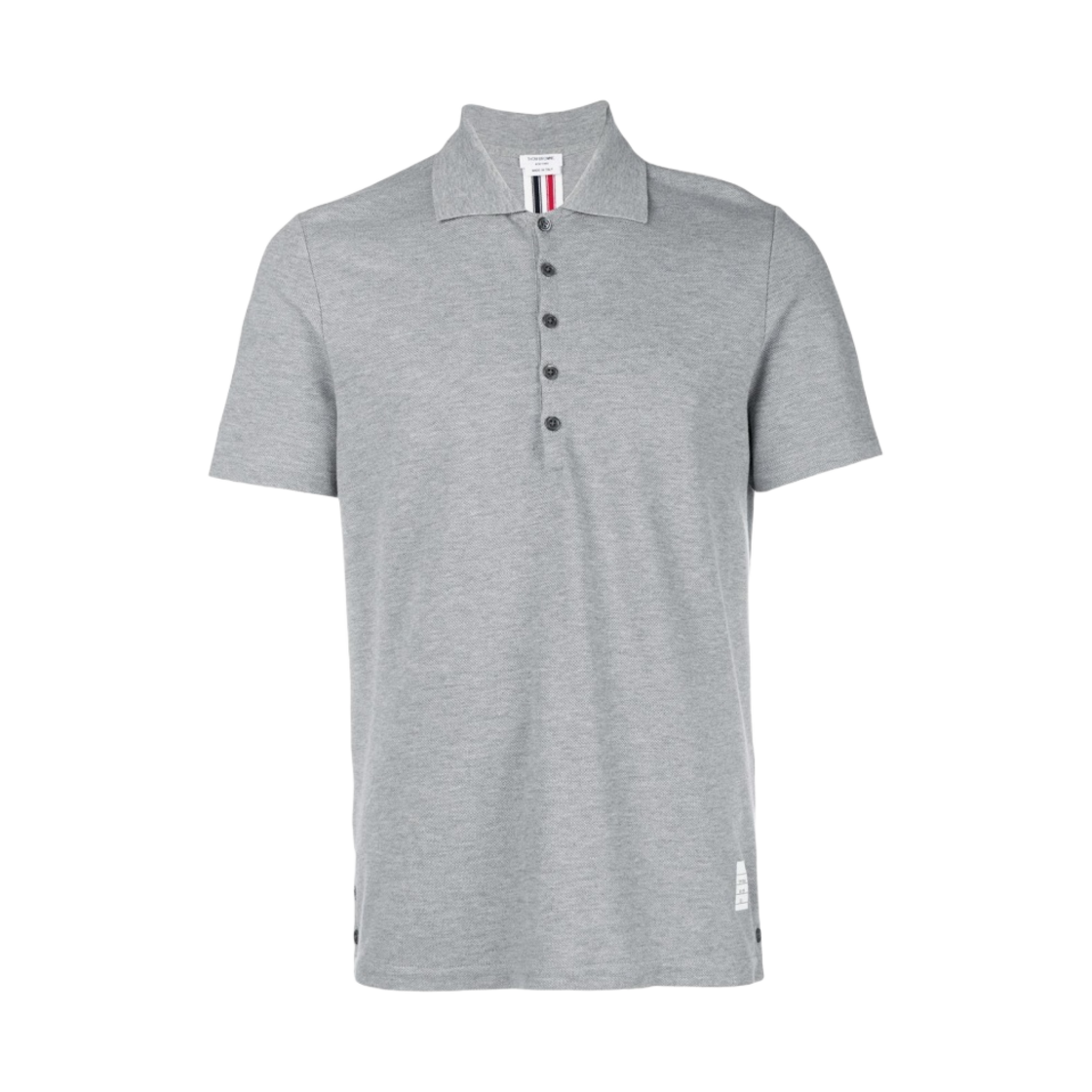 톰브라운 코튼 피케 센터 백 스트라이프 폴로 셔츠 라이트 그레이(Thom Browne Cotton Pique Center Back Stripe Polo Shirt Light Grey)