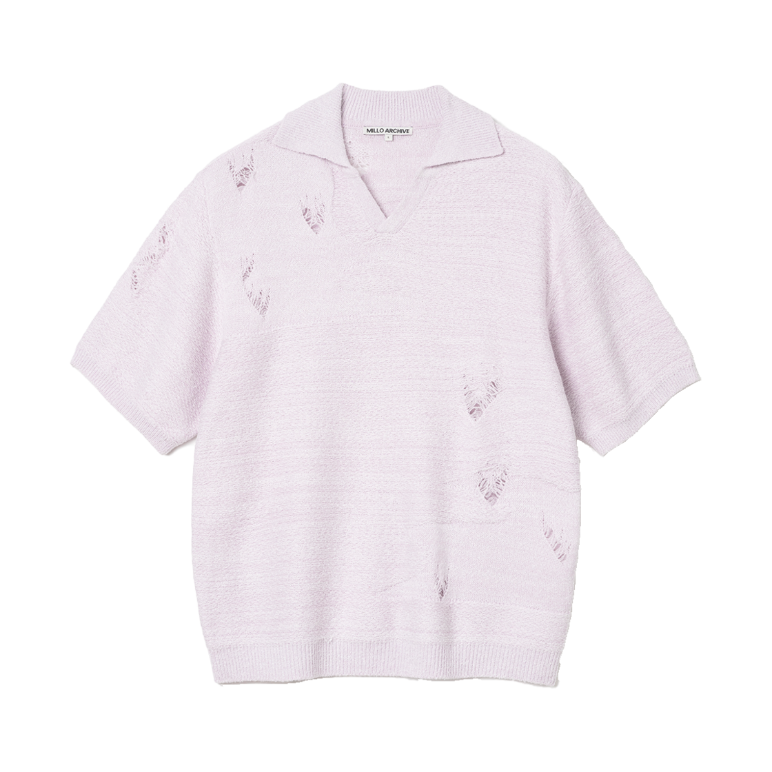 밀로 아카이브 크래쉬 컴포트 카라 니트 라벤더