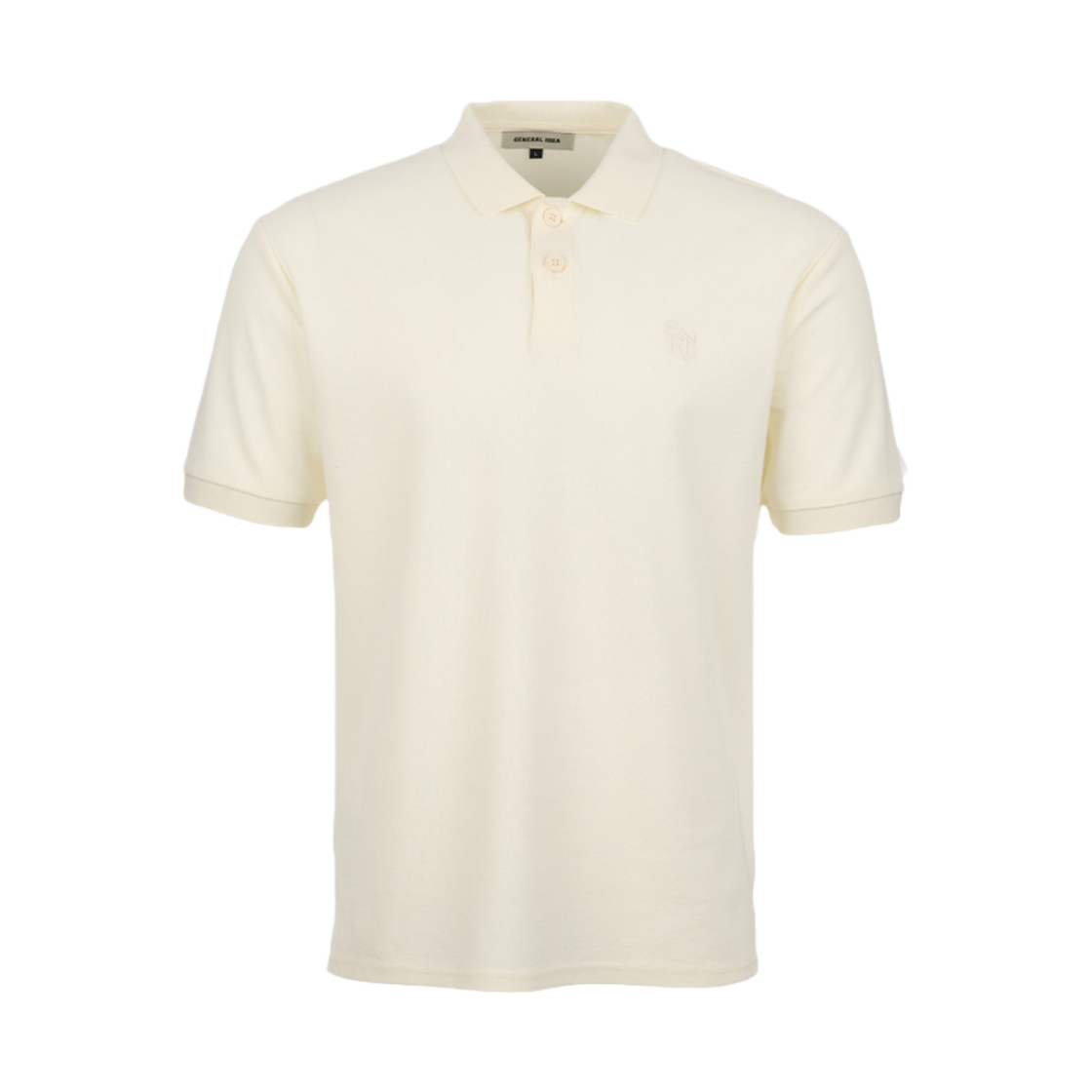 제너럴아이디어 유니섹스 솔리드 폴로 반팔 티셔츠 크림