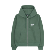 Stussy Stock Seoul Zip Hoodie Green 2022