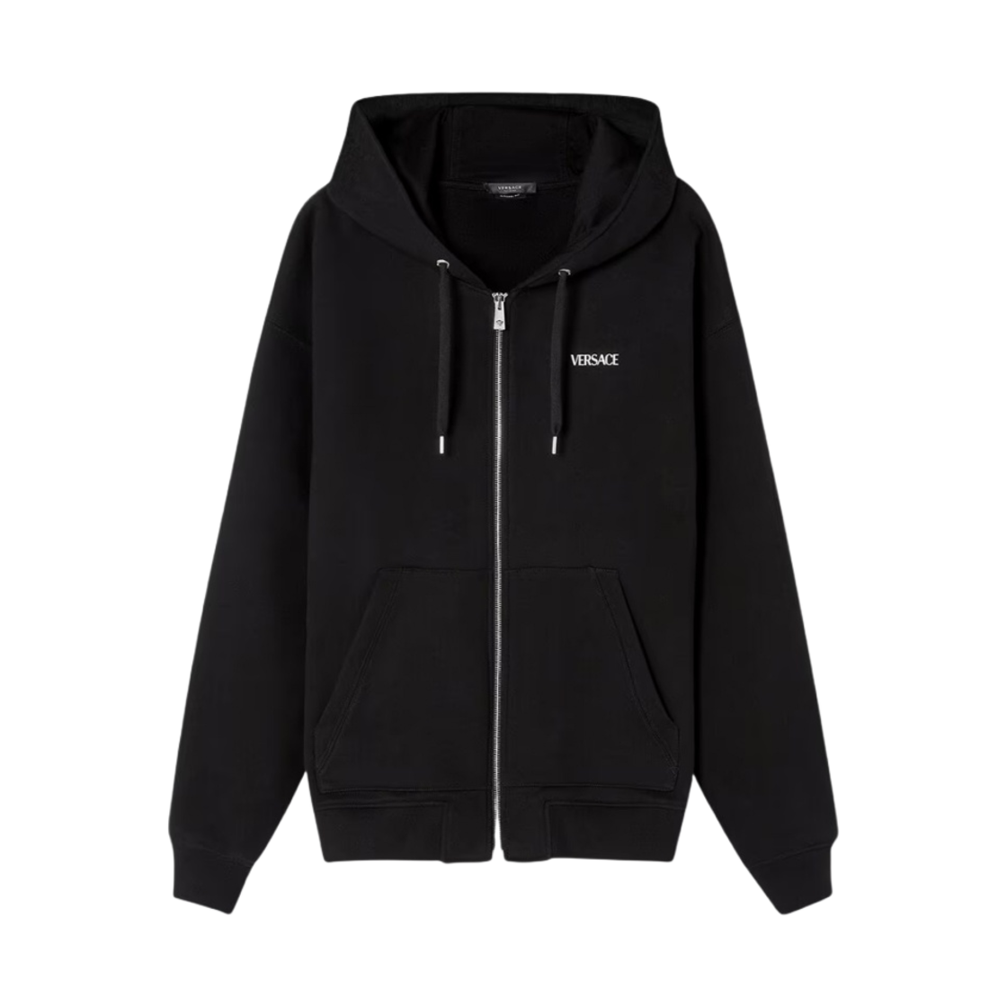 베르사체 로고 후드 집업 블랙(Versace Logo Zipped Hoodie Black) - 1