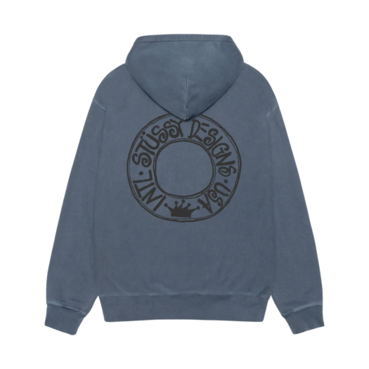 Stussy Buana Pigment Dyed Zip Hoodie Navy