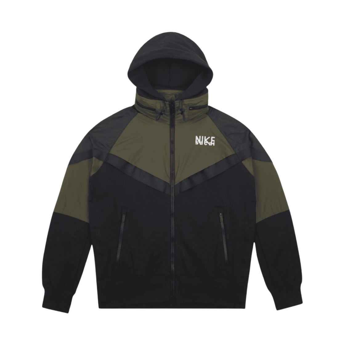 나이키 x 사카이 NRG 풀 집업 후드 카고 카키 블랙 - 아시아(Nike x Sacai NRG Full Zip Hoodie Cargo Khaki Black - Asia)