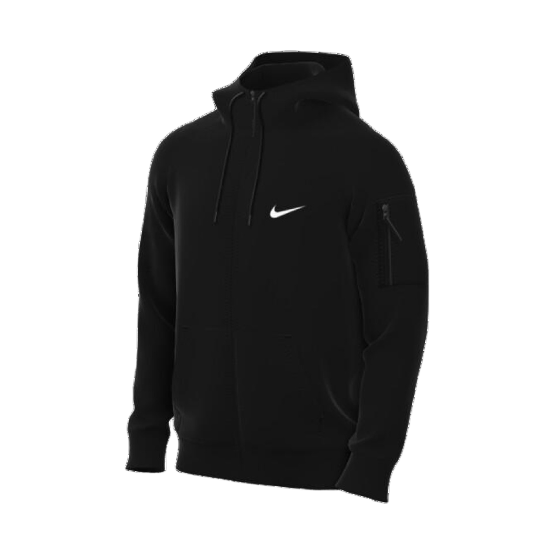 나이키 써마핏 풀 집 피트니스 후드 블랙 - 아시아(Nike Therma-Fit Full Zip Fitness Hoodie Black - Asia)