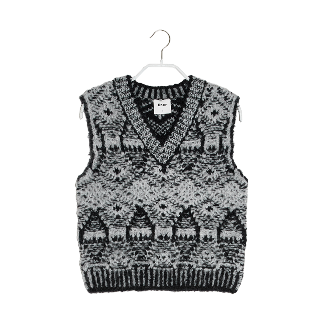 엔오르 우먼 슈퍼파인 알파카 노르딕 베스트 네이비(Enor Women Superfine Alpaca Nordic Vest Navy)