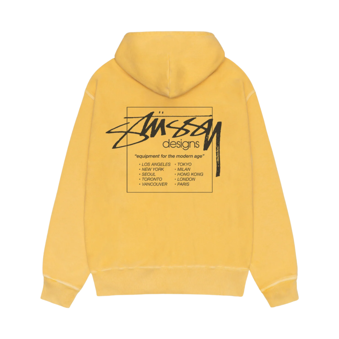 스투시 모던 에이지 후드 피그먼트 다이드 옐로우(Stussy Modern Age Hoodie Pigment Dyed Yellow) - 2