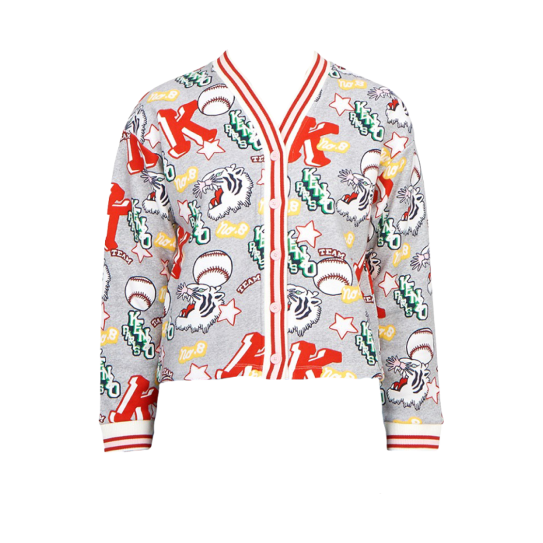 (키즈) 겐조 코튼 가디건 그레이((Kids) Kenzo Cotton Cardigan Grey)