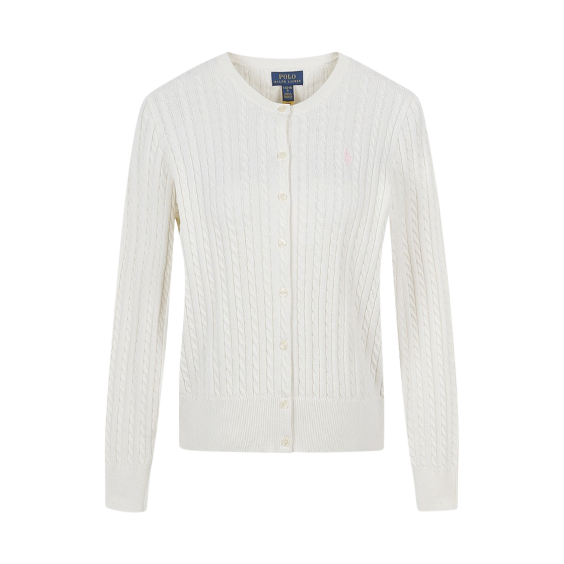 [30%적립] 폴로 랄프 로렌 칠드런 미니 케이블 코튼 가디건 웜 화이트([30%적립] Polo Ralph Lauren Children Mini Cable Cotton Cardigan Warm White)